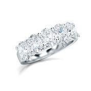 Load image into Gallery viewer, 5 Stone Oval Diamond Band
