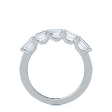 Load image into Gallery viewer, 5 Stone Emerald Cut Diamond Band East West
